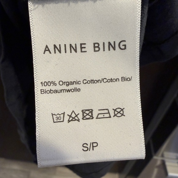 NWOT Anine Bing Panther Oversized Tshirt Washed Black S - Picture 4 of 4